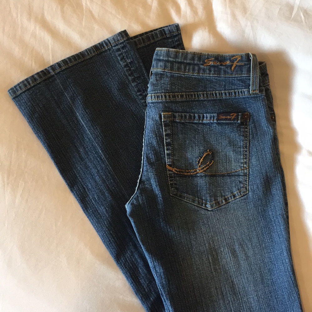 Super Low Cut Stretch Seven Jeans